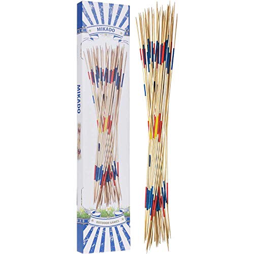 les colis noirs lcn Riesen-Mikado aus Holz, 31-teilig, Braun, 90 cm von les colis noirs lcn