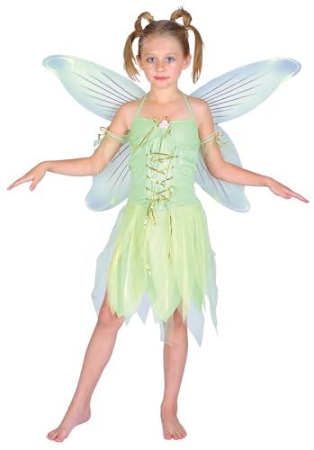 Feen Tinkerbell Peter Pan Verkleidung für Mädchen Fasching Karneval Kostüm L von Wicked Costumes