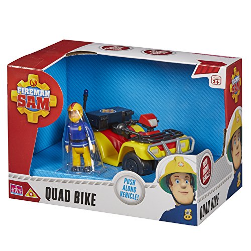 Fireman Sam Quad Bike Vehicle, Push Along Vehicle, Scaled Play, Imaginative Play, Preschool Toys von Toyland