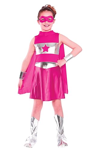 Unbekannt GIRLS PINK AVENGING SUPER HERO FANCY DRESS COSTUME von Wicked Costumes