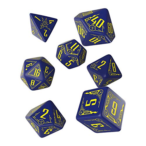 Q-Workshop GAL45 - Galactic Navy & Yellow Dice Set (7) von Q Workshop