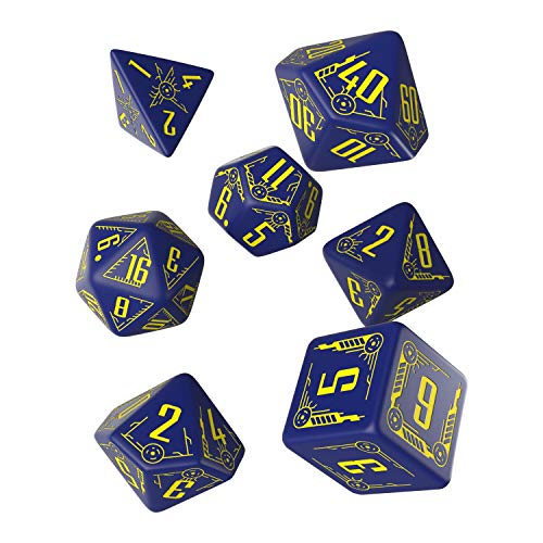 Q-Workshop GAL45 - Galactic Navy & Yellow Dice Set (7) von Q-Workshop