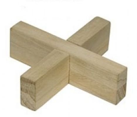 Geduldspiel aus Holz - Drehkreuz Puzzle von N/A