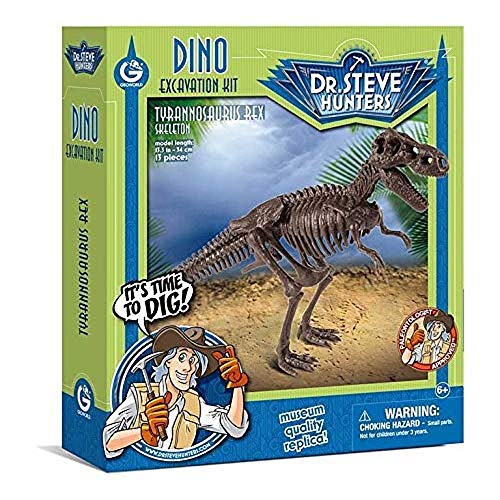 Geoworld 625262 - Dr. Steve Hunters: Dino Ausgrabungs-Set M - T-Rex-Skelett, Alter: 6+, Größe: 34 cm von Dr. Steve Hunters