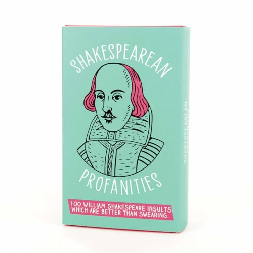 Gift Republic 100 Shakespearian Profanities Old English Beleidigungen unhöfliche Shakespeare-Zitate Quotes Trivia-Karten lustiges Geschenk für Erwachsene Englische Literatur Neuheit Spaß, Grün von GR Gift Republic