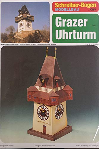 Aue-Verlag 12 x 12 x 35 cm Uhrenturm in Graz Modellbausatz von Aue-Verlag