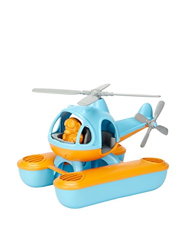 Green Toys 8601063 Wasser-Hubschrauber, Badewannenspielzeug, nachhaltiges Badespielzeug für Kinder ab 24 Monaten, Blau/Orange von Green Toys