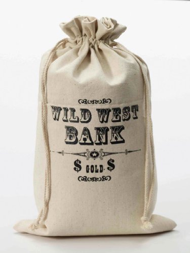 Großer Cowboy Geld Sack Beute Wilder Westen Western Bank Überfall Raub Kostüm von Guoml