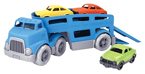 Green Toys 8601237, Auto-Transporter mit 3 Autos, nachhaltiges Spielfahrzeug für Kinder ab 3 Jahren von Green Toys