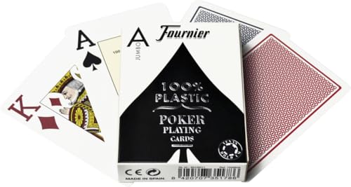 Hutter Trade Selection 1028935, Poker 351786-Fournier 100% Plastik Kartenspiel No. 2800 von Fournier