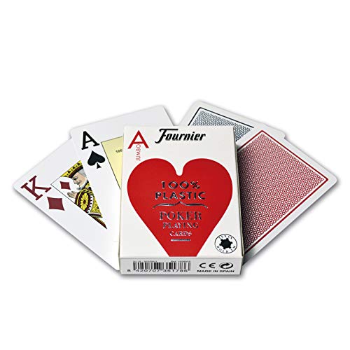 Hutter Trade Selection 1028935, Poker 351786-Fournier 100% Plastik Kartenspiel No. 2800 von Fournier