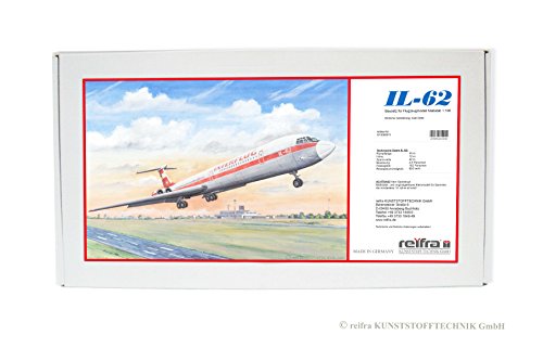 IL-62 Interflug Modell Bausatz 1:100 Iljuschin IL 62 Flugzeug Flugzeugmodell Plasticart von reifra