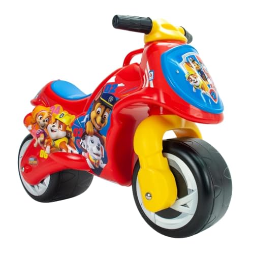 INJUSA - Moto Laufrad Neox Paw Patrol, Ride on für Kinder von 18 bis 36 Monaten, mit breite Kunststoffräder, Tragegriff für die Eltern, dauerhafte und wasserfeste Dekoration, Rot Farbe von INJUSA