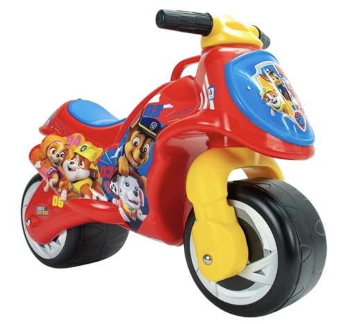 INJUSA - Moto Laufrad Neox Paw Patrol, Ride on für Kinder von 18 bis 36 Monaten, mit breite Kunststoffräder, Tragegriff für die Eltern, dauerhafte und wasserfeste Dekoration, Rot Farbe von INJUSA