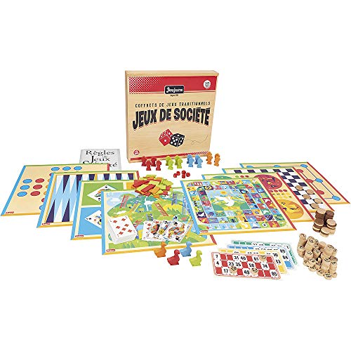 JeuJura 8128 Spiel-Set aus Gesellschaft, traditionelles – Holz von Jeujura