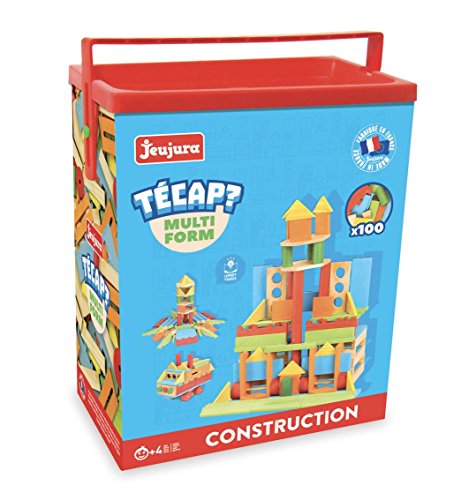 JEUJURA jeujuraj8344 Triangle Rectangle Multi-Form Tecap Ziegel und Block Spielzeug (100) von Jeujura