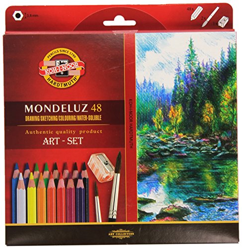 KOH-I-NOOR 3713 Mondeluz Aquarellstifte Set, farblich sortiert (48 Stück) von Koh-I-Noor