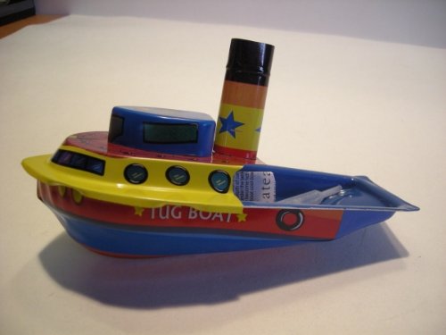 Kerzenboot TUG - Pop Pop Boat Schlepper Blech Blechspielzeug von Unbekannt