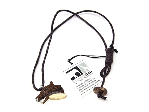 Cornelissen Kette Wolfskopf Holzanhänger Ketten Modeschmuck Holzkette Wölfe Wolf Tier Tiere Cornelissen Kette Wolfskopf Holzanhänger Ketten Modeschmuck Holzkette Wölfe Wolf Tier Tiere von Cornelissen