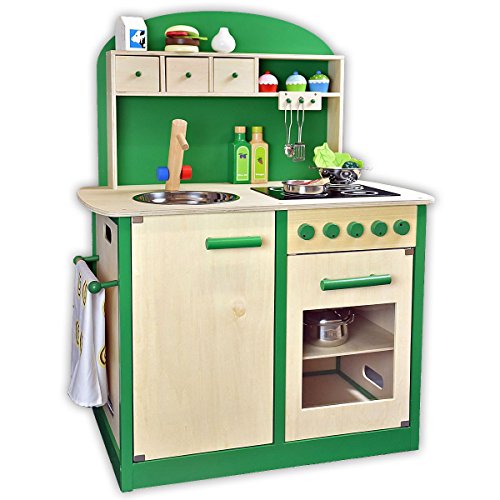 Kinderküche, Sun, Spielküche aus Holz, grün von Sun