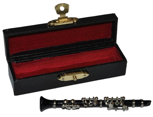 alles-meine.de GmbH Klarinette mit Kasten - Metall Miniatur Maßstab 1:12 - Puppenhaus Flöte - Musikinstrument Musik Instrument Flöten Orchester von alles-meine.de GmbH