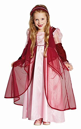 Rubies 12900-140 Kostüm Prinzessin Ela Kleid Größe Weinrot Märchen Mittelalter Burgund Dame (140), Rosa, Bordeaux von Rubies