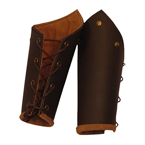 Lederarmschienen mit Schnüren und Nieten Leder braun 22 cm lang Rüstung Zubehör Lederarmschienen mit Schnüren und Nieten Leder braun 22 cm lang Rüstung Zubehör von Unbekannt