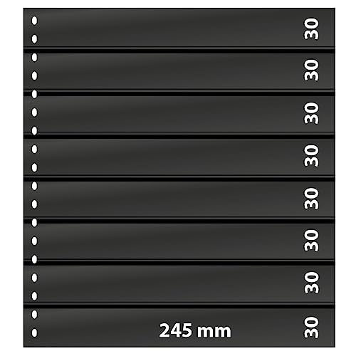LINDNER Das Original Omnia Einsteckblatt mit 8 Streifen (30 mm) pro Seite, schwarz, 10er-Packung LINDNER Das Original Omnia Einsteckblatt mit 8 Streifen (30 mm) pro Seite, schwarz, 10er-Packung von LINDNER Das Original