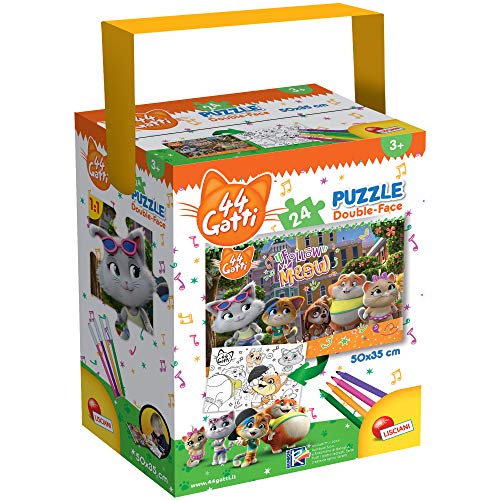 Liscianigiochi 76260 Katzen 44 Cats Meow Puzzle, Mehrfarbig, 24 Stück von Lisciani