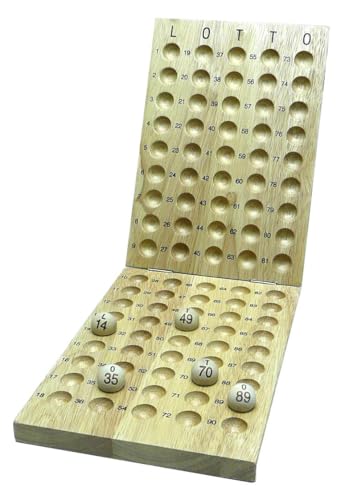 Lotto Kontrollbrett Massiv-Holz für 90 Kugeln 25 mm Durchmesser von Unbekannt