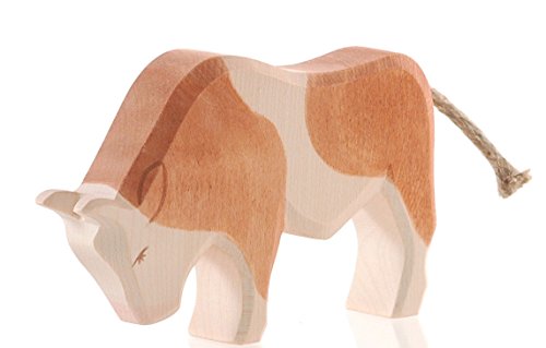 Ostheimer 11021 Stier braun Höhe 10,5cm aus Holz Serie Familie & Bauernhof handbemalt von Ostheimer