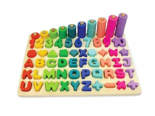 Maxi-Set Zahlen Buchstaben Holz von Unbekannt