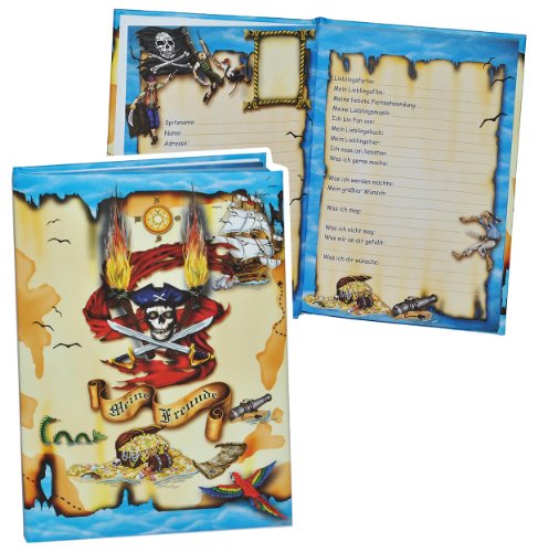Meine Freunde Buch - Pirat für Jungen - dick gebunden für Schulfreunde Poesie A5 Hardcover - Freundebuch Poesiealbum Kinder Schule Meine Freunde Buch - Pirat für Jungen - dick gebunden für Schulfreunde Poesie A5 Hardcover - Freundebuch Poesiealbum Kinder Schule von alles-meine.de GmbH