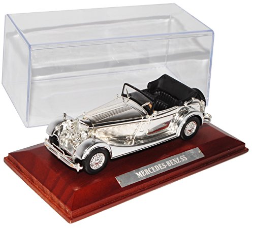 Modellcarsonline Mercedes-Benz SS Cabrio Chrom 1/43 Sonderangebot Modell Auto mit individiuellem Wunschkennzeichen von Modellcarsonline