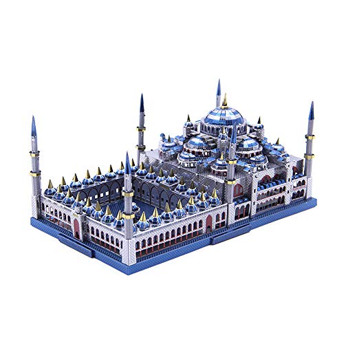 Microworld 3D Metall Puzzle Türkei Blau Moschee Architektur Montage Modellbausätze J029 DIY 3D Laser Cut Assemble Puzzle Spielzeug von Unbekannt