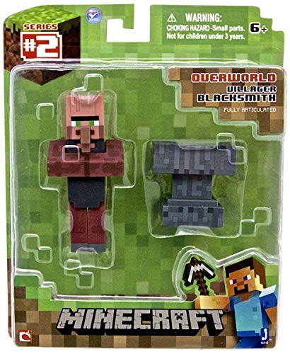 Minecraft 16512 - Villager Schmied, bewegliche Figur mit Zubehör von Minecraft