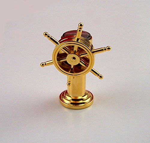 Miniatur Steuerrad aus Metall, Dekoration für 1:12 Puppenhaus. 5,5 cm von Unbekannt