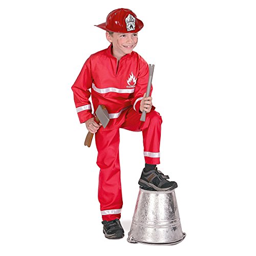 FRIES NEU Kinder-Kostüm Feuerwehr, rot, 2-TLG. Gr. 104 von Paladone