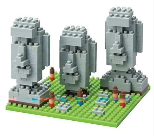 Nanoblock - Moai Statue - 3D Puzzle Set von Micro Blocks Constructions - Osterinsel Figur Model - 3D Konstruktion - 310 Teile von nanoblock