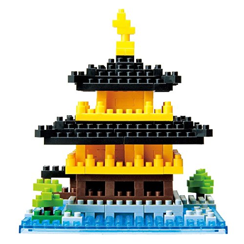Nanoblock NBH-011- Kinkakuji Temple, Minibaustein 3D-Puzzle, Sights to See Serie, 340 Teile, Schwierigkeitsstufe 2, mittel von nanoblock