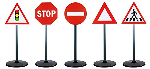 Outdoor Active Verkehrsschilder 5-teilig, Höhe 65cm von Unbekannt