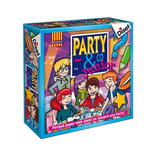 Diset - Party & Co Junior-Spiel, Multitest-Brettspiel für Kinder ab 8 Jahren auf Katalanisch von Diset