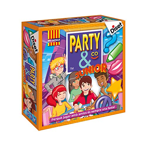 Diset - Party & Co Junior-Spiel, Multitest-Brettspiel für Kinder ab 8 Jahren auf Katalanisch von Diset