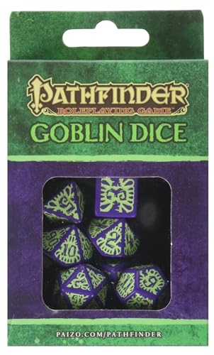Q-Workshop PAT76 - Pathfinder Goblin Purple & Green Dice Set (7) von Q-Workshop