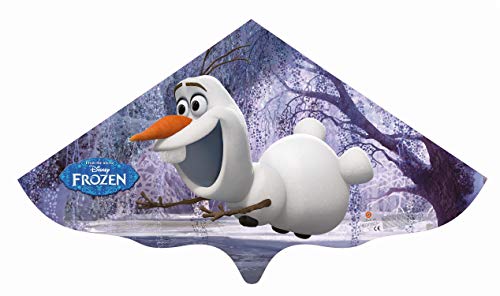 Paul Günther 1221 - Kinderdrachen mit Disney Frozen Olaf Motiv, Einleinerdrachen aus robuster PE-Folie, für Kinder ab 4 Jahren, mit Wickelgriff und Schnur, ca. 115 x 63 cm groß von Paul Günther