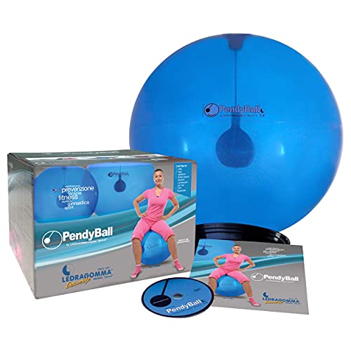 PendyBall by Ledragomma original 'pezzi' / blau-transp. Gymnastikball / Pendel (2 kg) im Inneren Ø 55 cm / Trainingsgerät Reha Rumpfmuskeln von Unbekannt