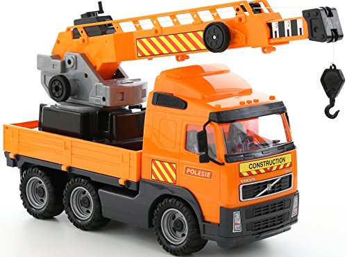 Wader Volvo Lastwagen LKW Kran Kranwagen Autokran Fahrzeugkran von Polesie
