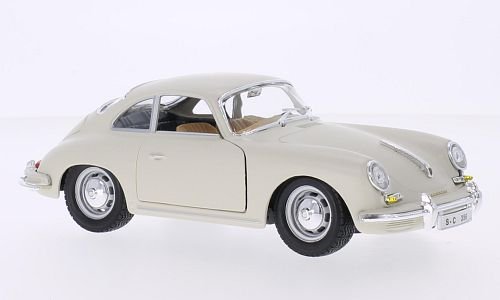 Porsche 356 B, matt-hell-beige , 1961, Modellauto, Fertigmodell, Bburago 1:24 von Porsche