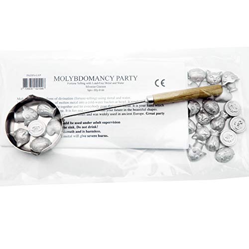 Prince August Molybdomancy Divination Party Kit - Wahrsagerei mit Metall mit niedrigem Schmelzpunkt in Wasser - ungiftig (24 Anhänger) Prince August Molybdomancy Divination Party Kit - Wahrsagerei mit Metall mit niedrigem Schmelzpunkt in Wasser - ungiftig (24 Anhänger) von Prince August