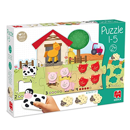 Goula 53438 1-5 Animal Contour Puzzle, Multi kleuren von Goula